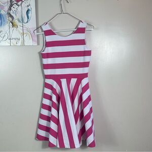 Polo by Ralph Lauren Pink and White Fit and Flare Dress